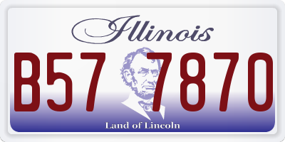 IL license plate B577870