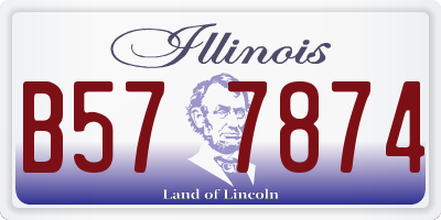 IL license plate B577874