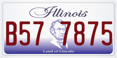 IL license plate B577875