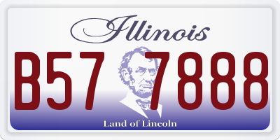 IL license plate B577888