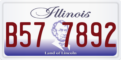 IL license plate B577892