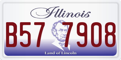 IL license plate B577908