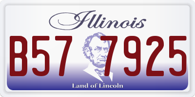 IL license plate B577925
