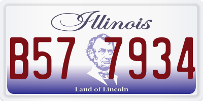 IL license plate B577934