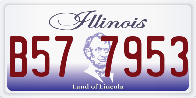 IL license plate B577953