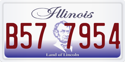 IL license plate B577954