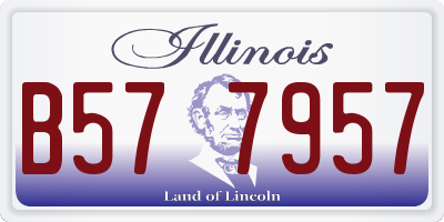 IL license plate B577957