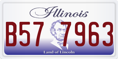 IL license plate B577963