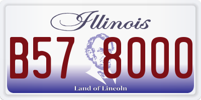 IL license plate B578000