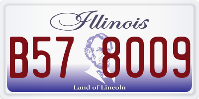 IL license plate B578009