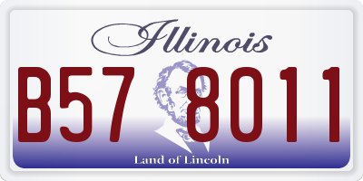 IL license plate B578011