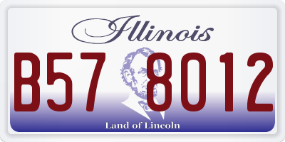 IL license plate B578012