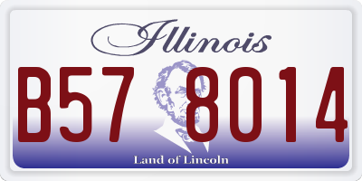 IL license plate B578014