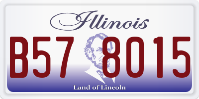 IL license plate B578015