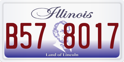 IL license plate B578017