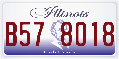 IL license plate B578018