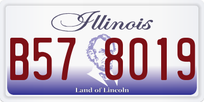 IL license plate B578019