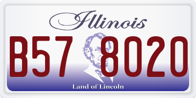 IL license plate B578020