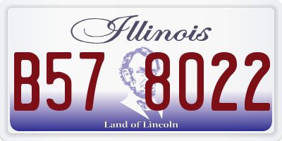 IL license plate B578022