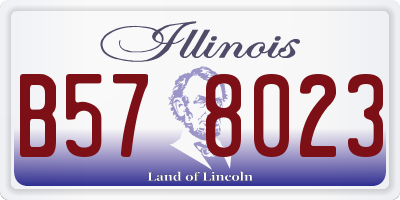 IL license plate B578023