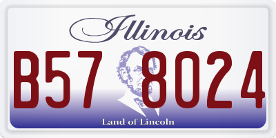 IL license plate B578024