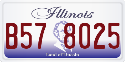 IL license plate B578025