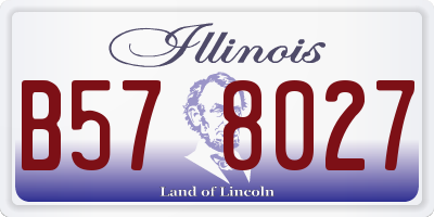 IL license plate B578027
