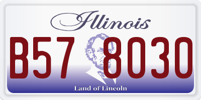 IL license plate B578030