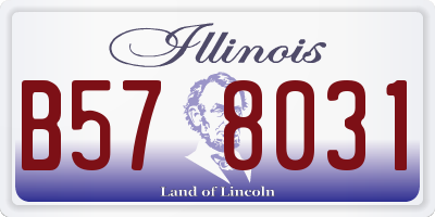 IL license plate B578031