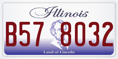 IL license plate B578032
