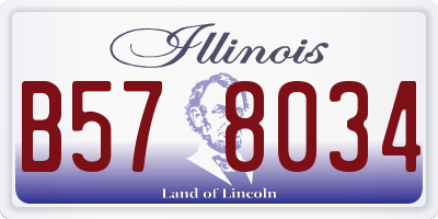 IL license plate B578034