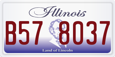 IL license plate B578037