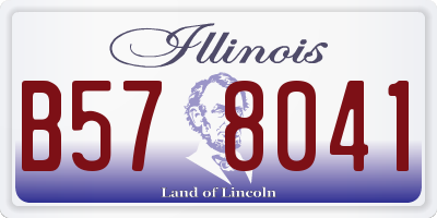 IL license plate B578041