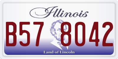 IL license plate B578042