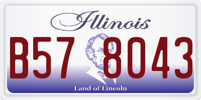 IL license plate B578043