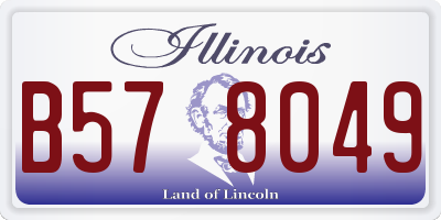 IL license plate B578049