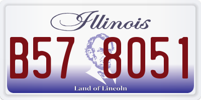 IL license plate B578051