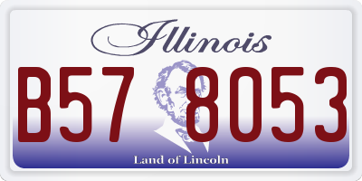 IL license plate B578053