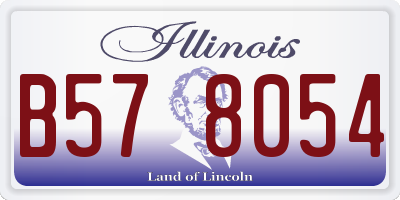 IL license plate B578054
