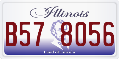 IL license plate B578056
