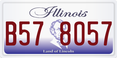 IL license plate B578057