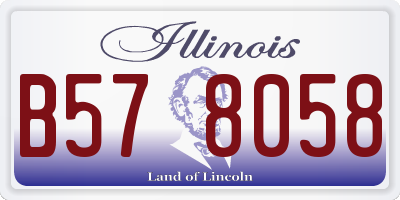 IL license plate B578058