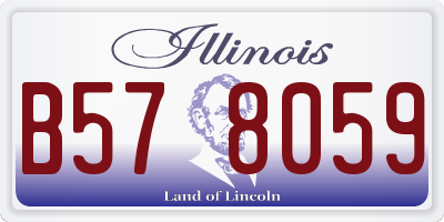 IL license plate B578059