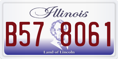 IL license plate B578061