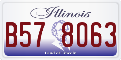 IL license plate B578063