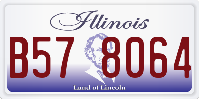 IL license plate B578064