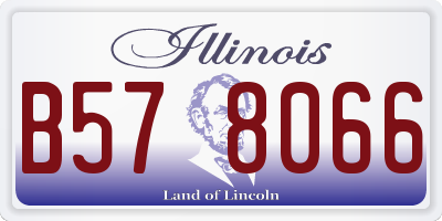 IL license plate B578066