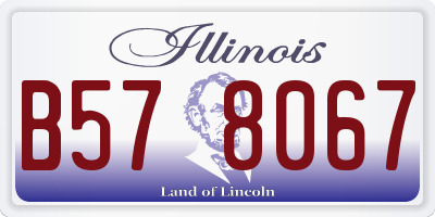 IL license plate B578067
