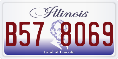 IL license plate B578069