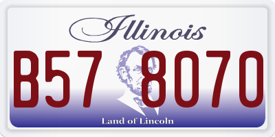 IL license plate B578070